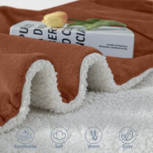 (CAMLE, King) SHERPA FLEECE BLANKETS THICK BLANKET SOFT WARM PLUSH THROW