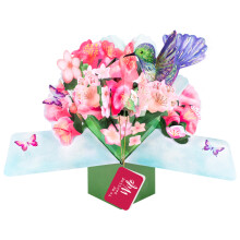 Pop Up Hummingbird & Flowers To My Darling Wife Card Suit Any Occasion