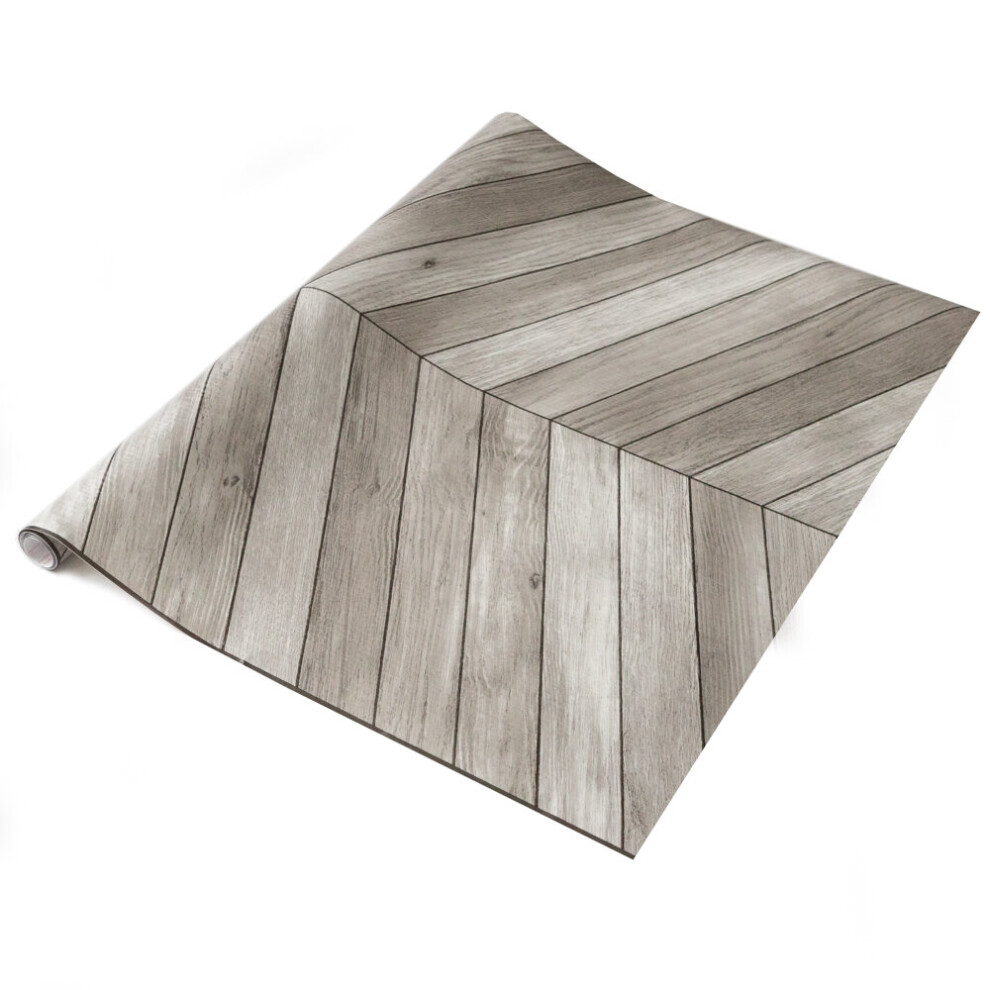 (5M) Dc Fix Chevron Grey Sticky Back Plastic Vinyl Wrap Film (67.5Cm Wide)