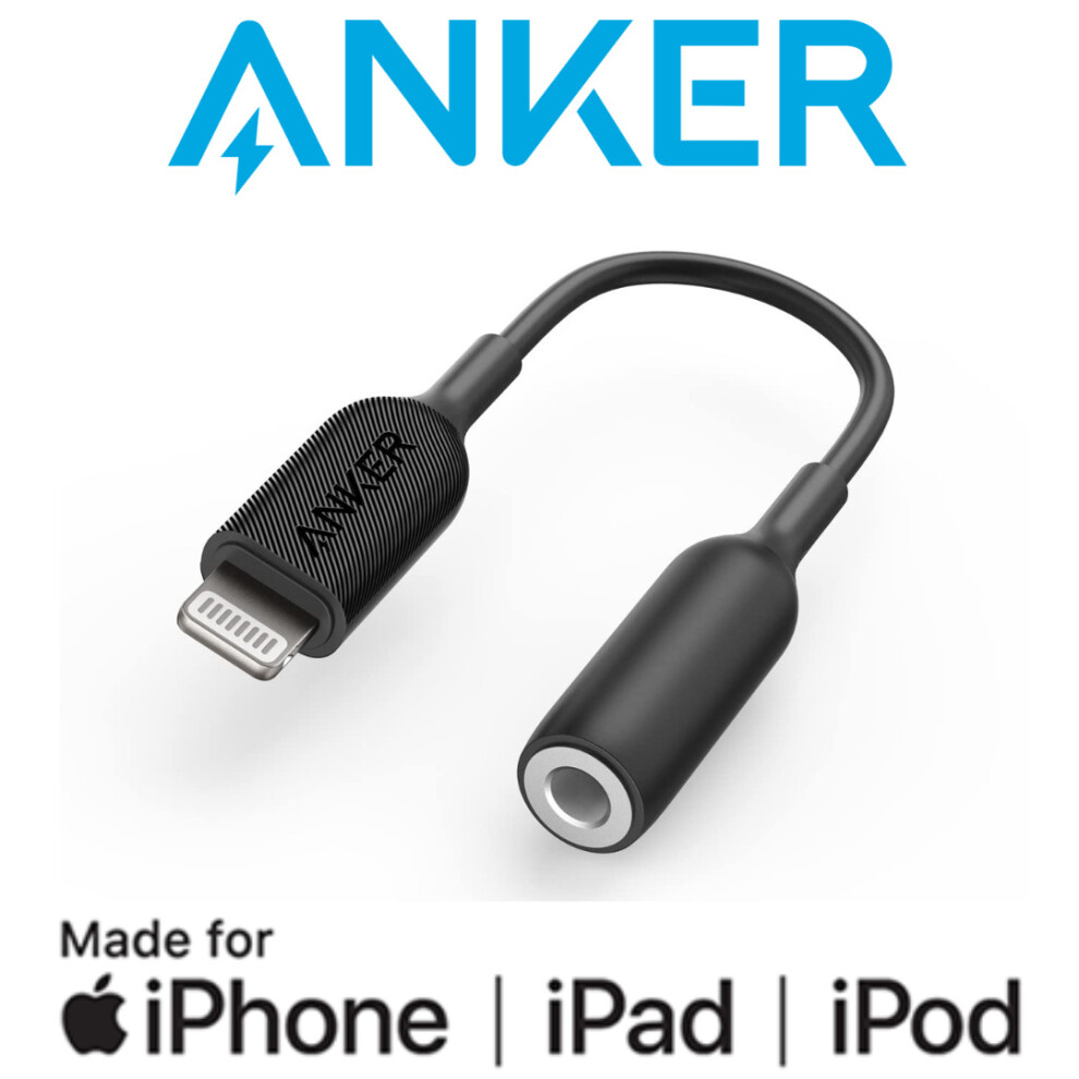 ANKER 3.5mm Audio Adapter with Lightning Connector Black