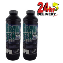 U-Pol GRAVITEX Stone Chip Overpaintable Protection Grey 1 Litre x 2 Upol