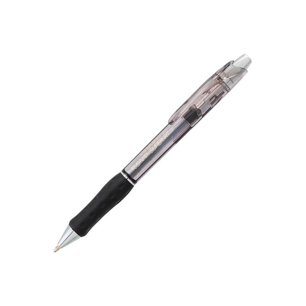 Pentel Of America Penbx480a-12 Rsvp Super Rt Retractable Ballpoint Pen, - 12 Each Black