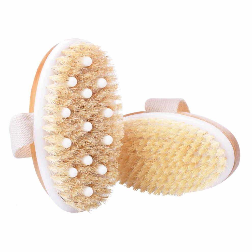 Sesamecave 2 Packs Dry Brushing Body Brush, Exfoliating Bath & Shower Scrubber