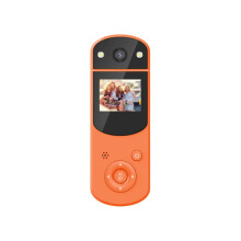 (Orange) Handheld Action Camera Mini Digital Dv Camcorder With Back Clip For Outdoor Travel