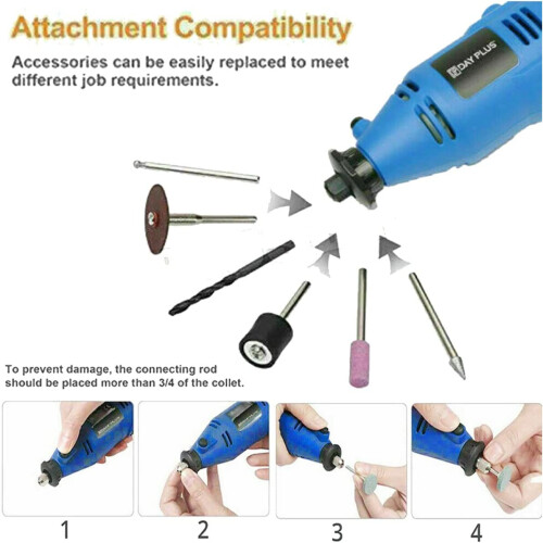 Rotary Drill Grinder Engraving Multi Rotary Tool 80PC Dremel Type Acces+Case 1