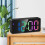 (Black) Electronic Digital Alarm Clock Table Snooze Mirror Led Clock For Bedroom 2
