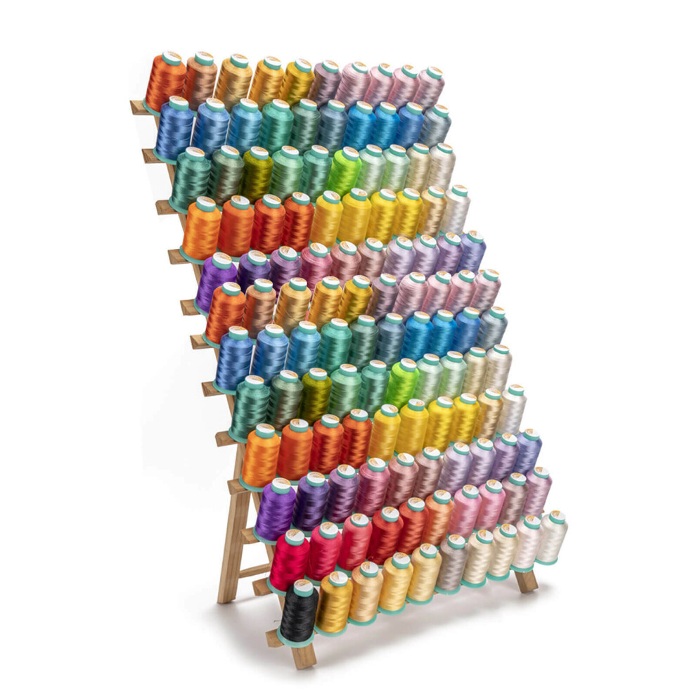 Spool Holder Storage 120 Spool Tailor Bobbin Sew Wood Rack Sewing