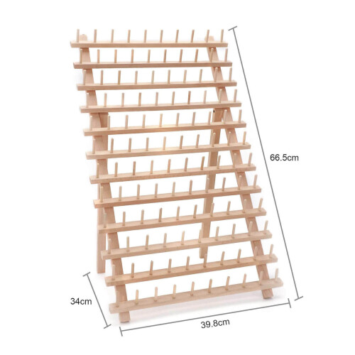Spool Holder Storage 120 Spool Tailor Bobbin Sew Wood Rack Sewing 2