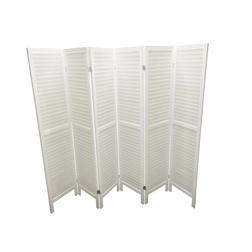 (6 PANEL) White 4/6 Panel Room Divider Privacy Screen