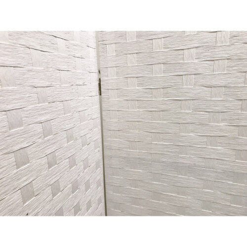 (6 PANEL) WHITE 4/6 PANEL WICKER ROOM DIVIDER PARTITION 2