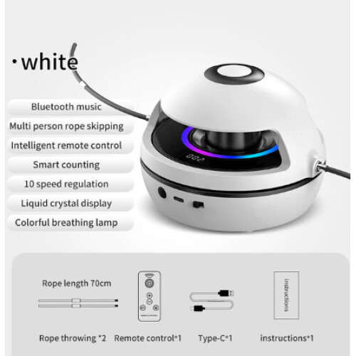 (Off-white) Automatic intelligent rope skipping machine with Bluetooth counting