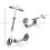 Homcom HOMCOM Kick Scooter Commuter Adjustable Height Wheels Foldable Aluminium White 2