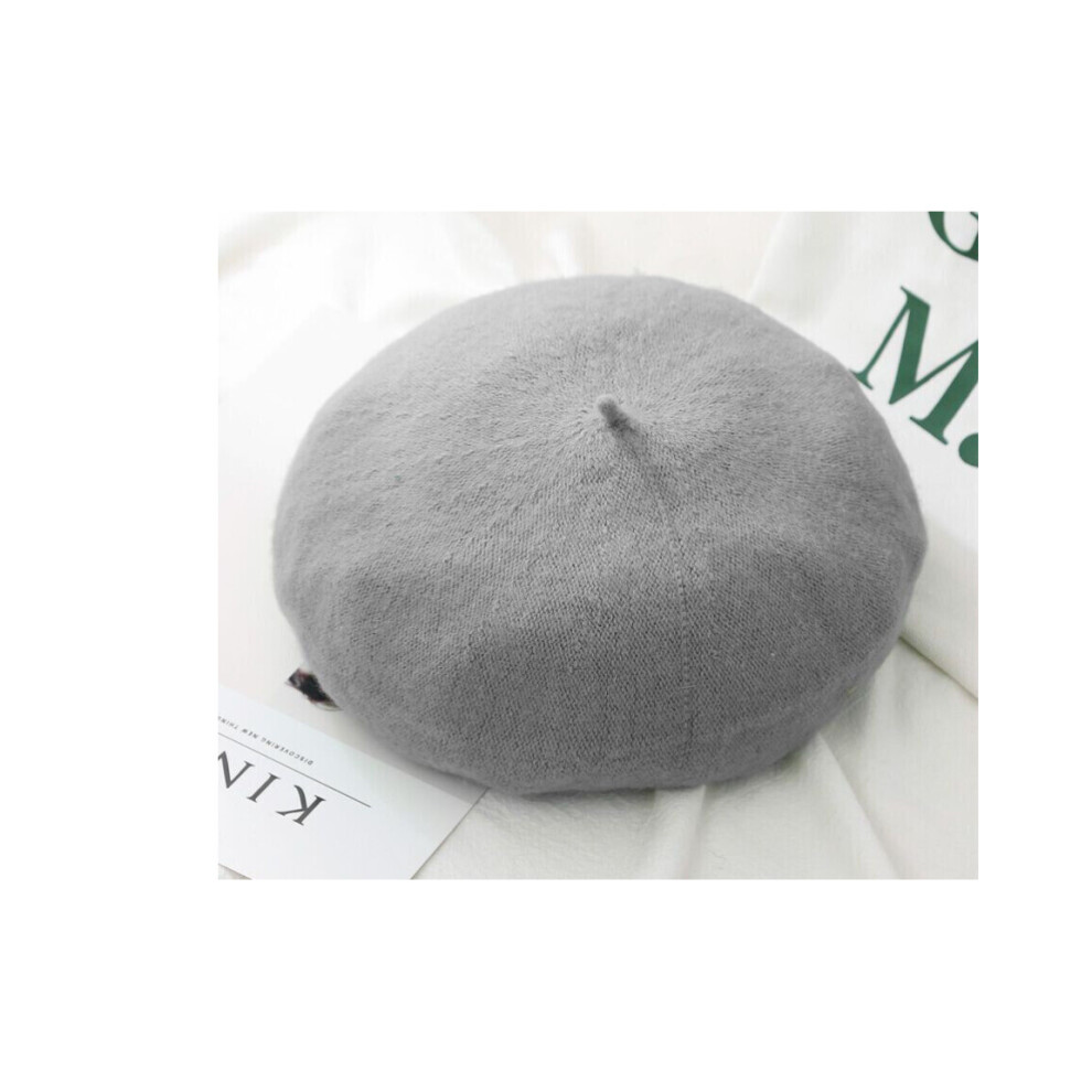 True Face (Beige-03Hb) Womens French Beret New Warm Wool Winter Beanie