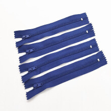 (Navy, 13 cm / 5 in) 5 PACKS ZIPPER CLOSED END No. 3 NYLON COIL Zip