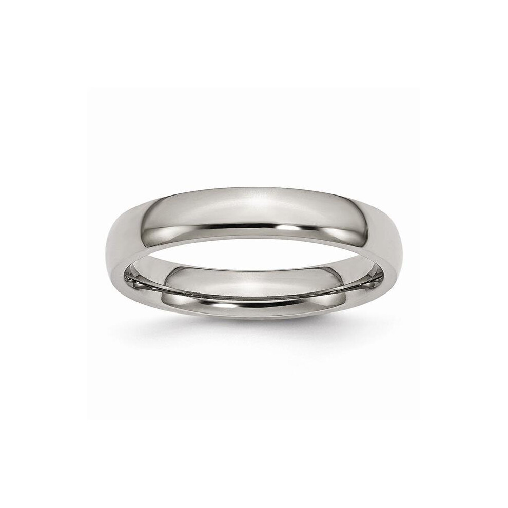 4 mm Titanium Polished Band, Size 14.5