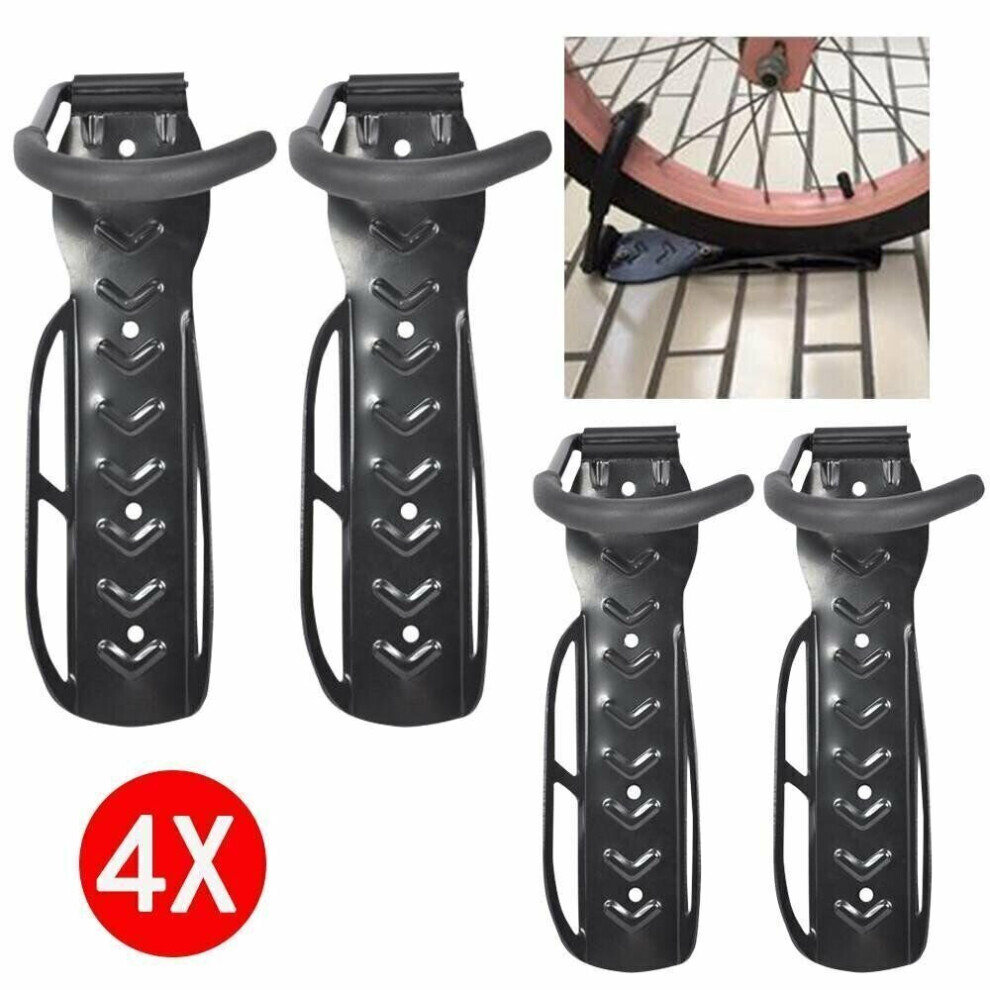 4PCS Bike Storage Wall Mounted Hook Bicycle Steel Hanger Holder