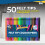 SOL 50 x Felt Tip Pens | Pen Assorted Colours Art Colouring Pens 2