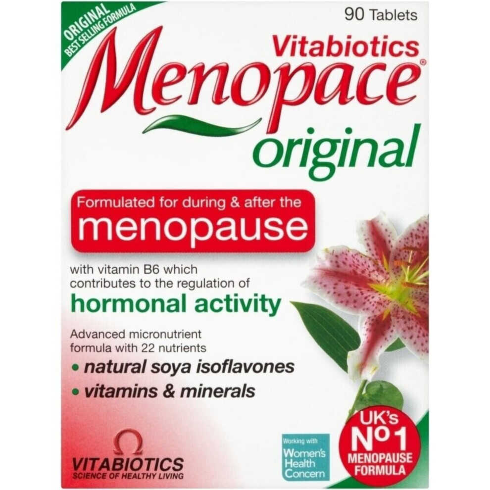 Vitabiotics Menopace Original 90 Tablets BEST BEFORE Sept 2022