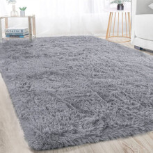 (120X170 CM, Grey) Exrta Large Rugs Shaggy Living Room Rug Carpet