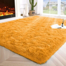 (80X150 CM, Yellow) Exrta Large Rugs Shaggy Living Room Rug Carpet