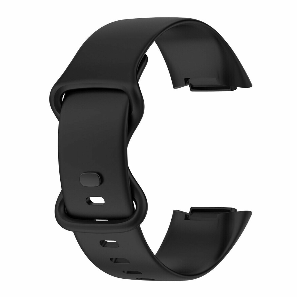 (Black, Large 7.1" - 8.7" Inches	) for Fitbit Charge 5 Replacement Strap Silicone Band Bracelet Wristband