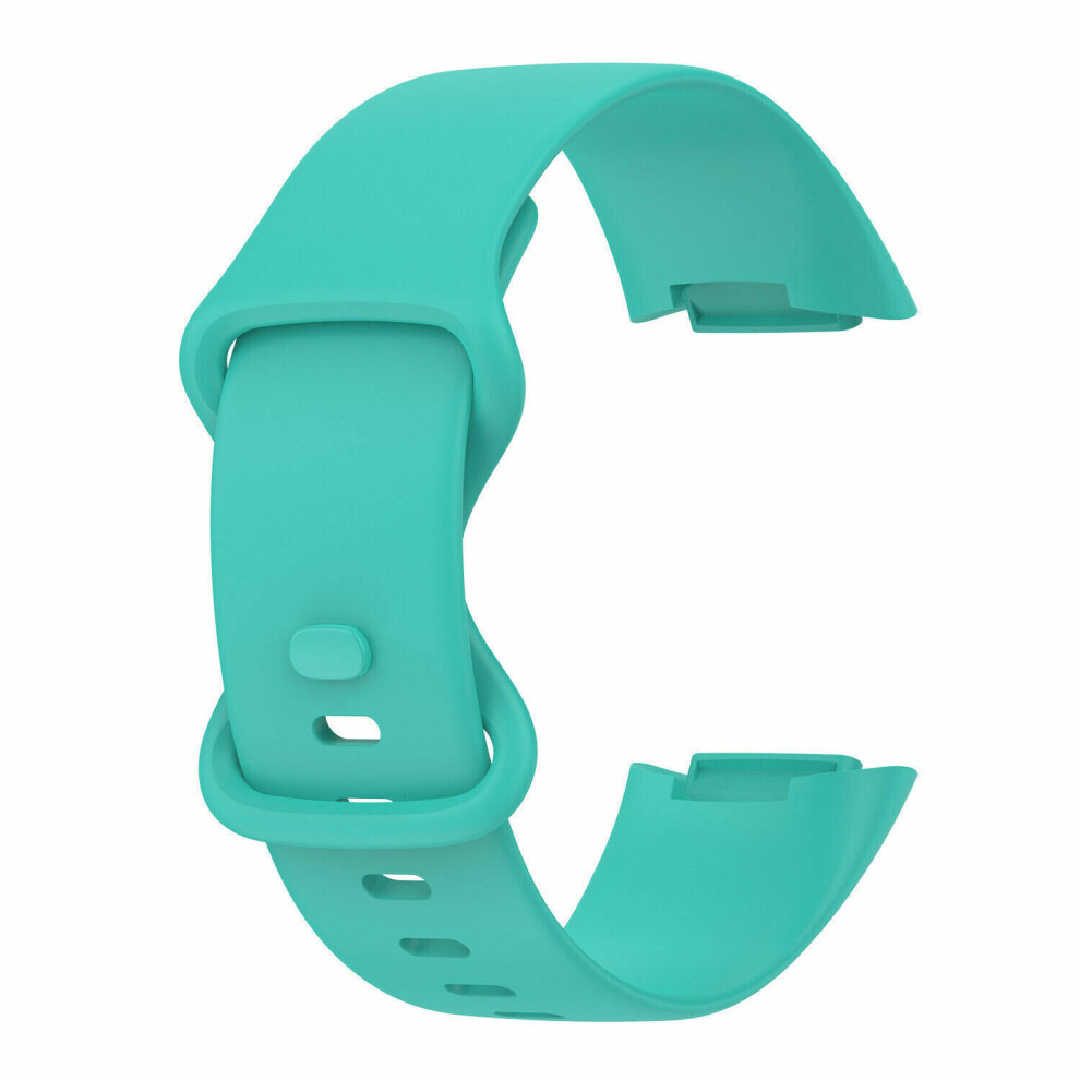 (Teal, Large 7.1" - 8.7" Inches	) for Fitbit Charge 5 Replacement Strap Silicone Band Bracelet Wristband