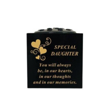Graveside Memorial Rose Bowl Plastic Black Remembrance - Daughter