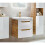 Bathroom Vanity Unit 600mm Wall Drawer Cabinet White Gloss Oak Arub 5