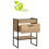 Vanity Unit Basin Freestanding Black/Oak Effect Loft Industrial Brook 3