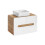Countertop Vanity Unit + Basin 800mm Wall Cabinet White Gloss/Oak Arub 3