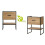 Bathroom 600 Vanity Unit Sink Tall Cabinet Loft Black/Oak Effect Brook 4