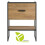 Vanity Unit Basin Freestanding Black/Oak Effect Loft Industrial Brook 4