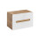 Countertop Vanity Unit + Basin 800mm Wall Cabinet White Gloss/Oak Arub 4