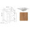Bathroom Vanity Unit 600mm Sink Wall Mirror Set Oak Effect Classic 5