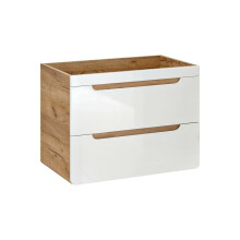 Bathroom Vanity Unit 600mm Wall Drawer Cabinet White Gloss Oak Arub