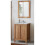 Bathroom Vanity Unit 600mm Sink Wall Mirror Set Oak Effect Classic 1