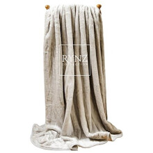 Mink Faux Fur Throw 8 Colours, Large & Xtra Large 2-3 Seater Sofa/Bed Blanket (Large (150x200cm), Silver)