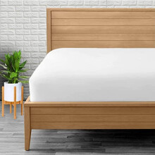 Pamposh Double Fitted Sheet Extra Deep Pocket (40 cm) Hypoallergenic Double Brushed Shrink, Fade & Wrinkle Resistant Premium Microfiber