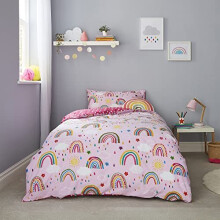 Silentnight Rainbow Healthy Growth Kids Reversible Soft Easy Care, Boys Girl Duvet Cover Adventure Bedding Set with Pillowcase - Double (200cm x
