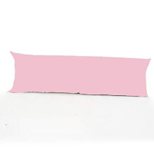 clicktostyle Easy Care Bolster Double 4ft 6inches (137 cm x 50 cm) (54"x19") Long Polycotton Pillow Case Only 20 Colours Available (Pink)
