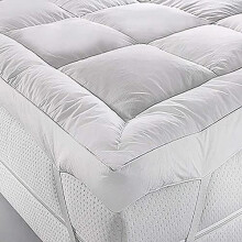 matress topper small double (122X190cm) Micro Fibre Box Sticthed 5cm Thick Supersoft Heavy Fill Hotel Quality Microlite Elasticated Corner Straps