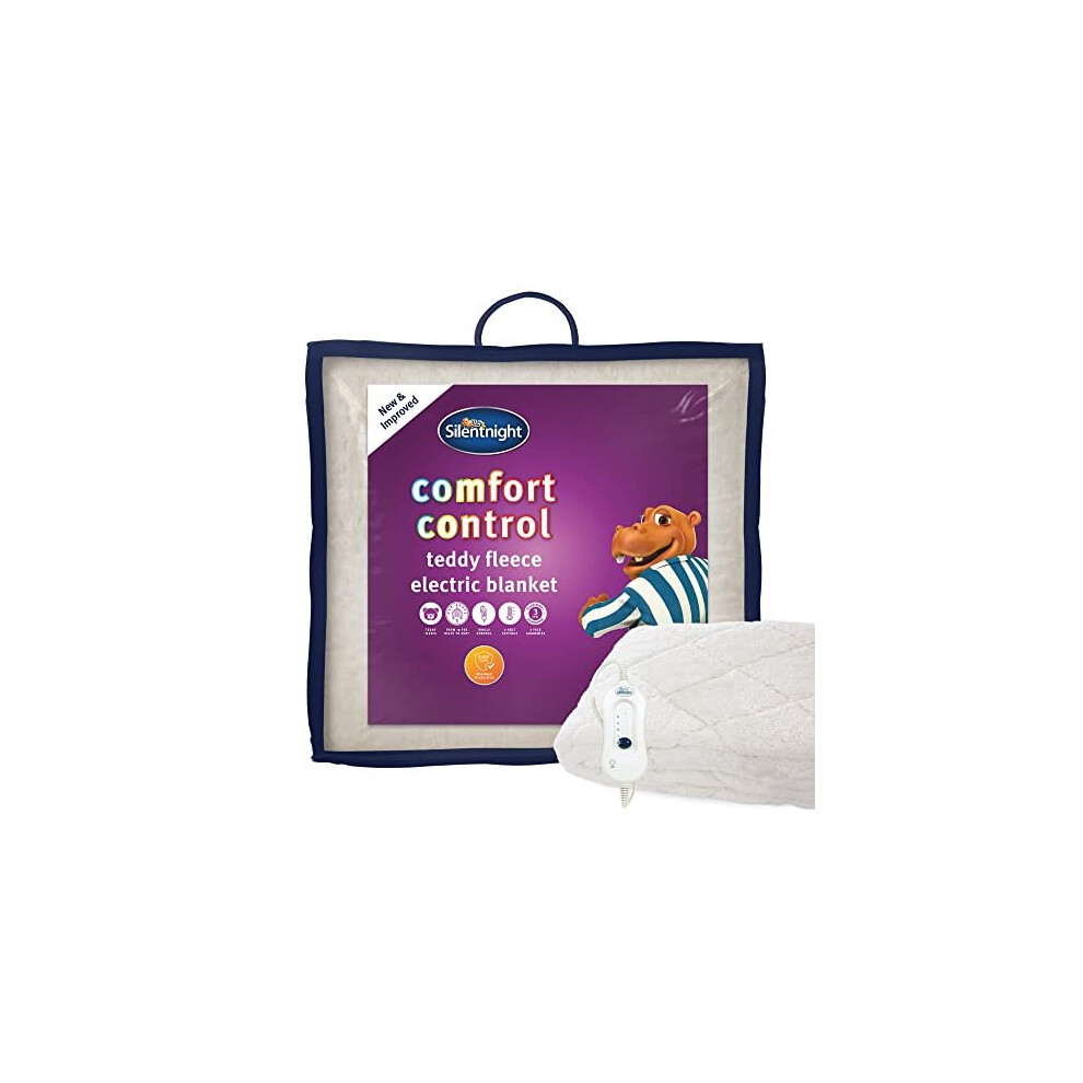 Silentnight Teddy Fleece Electric Blanket King ? Heating Underblanket with 3 Heat Settings, Easy Fit Elasticated Straps and Overheat Protection ?