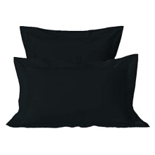 Pizuna Deluxe Cotton Black King Size Oxford Pillow Cases 2 Pack, 600 Thread Count 100% Long Staple Combed Cotton King Size Pillow Cases, Sateen King
