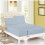 ROOEE Fitted Sheets: Elasticized Deep Fitted Sheets . 10?/25 cm Size, Poly Cotton, Single,Double,King, Super King Bed Sheets . ( Color Sky-Blue Size 1