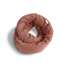 Huzi Infinity Pillow - Home Travel Soft Neck Scarf Support Sleep Nap (Terracotta)