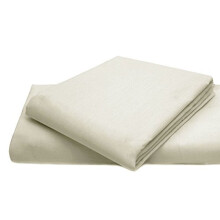 Glamptex Essentials Flat Sheet Poly Cotton Single, Double, King, Super King Flat Bed Sheet (King, Cream)
