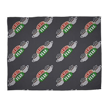 Friends TV Show Fleece Blanket | Central Perk Coffee Shop Design | Super Soft Blanket Bed Throw | Perfect for Any Bedroom, 100 x 150cm
