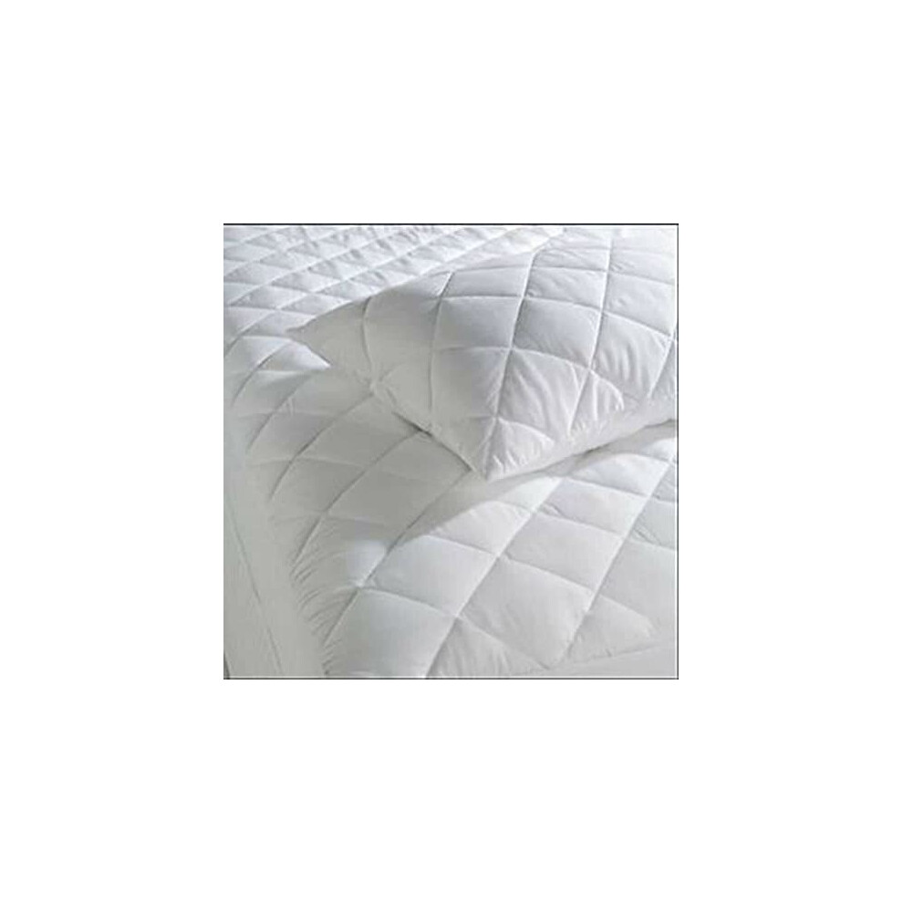CB CASABELLA THE ULITMATE LINEN Extra Deep Quilted Matress Protector 12'' Fitted Bed Cover Polycotton Mattress Protectors (King 40cm deep)
