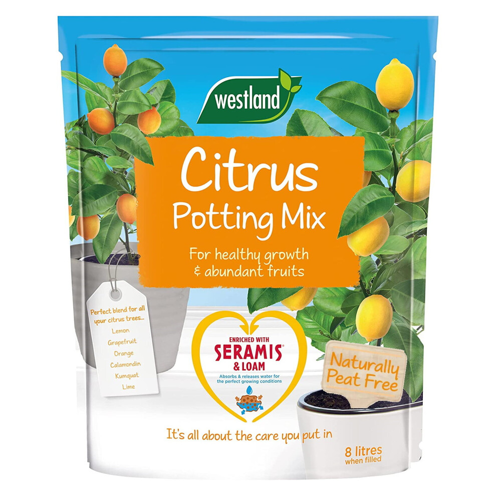 Westland Citrus Potting Mix Indoor House Plants Seramis Blend Peat Free 8L Bag