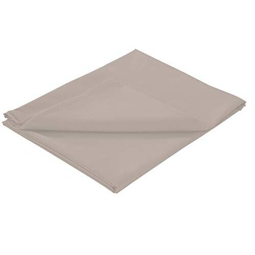 Olivia Rocco Flat Sheets, Easy Care Polycotton Full Bed Sheet, Double Natural